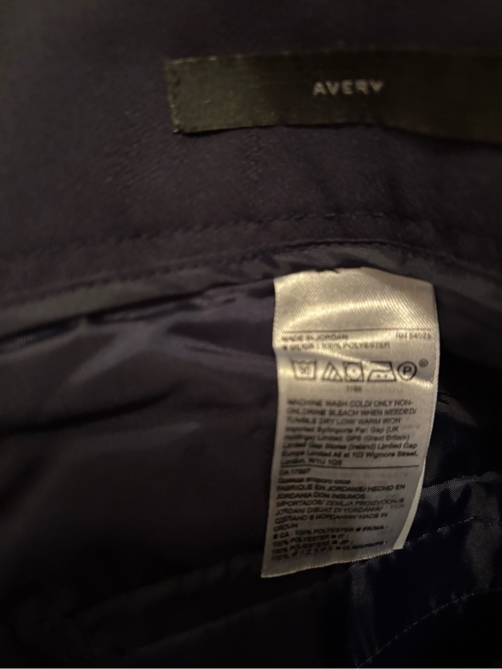 Banana republic avery tuxedo stripe ankle dress pants navy blue green 6 - Picture 6 of 7
